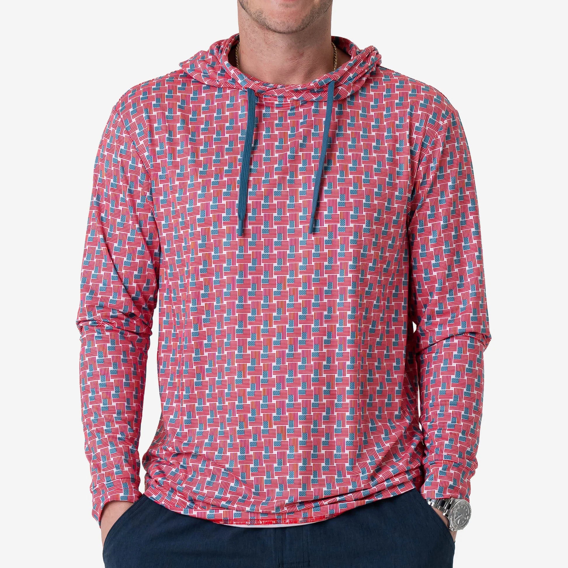 BURLEBO Performance Hoodie - American Flag