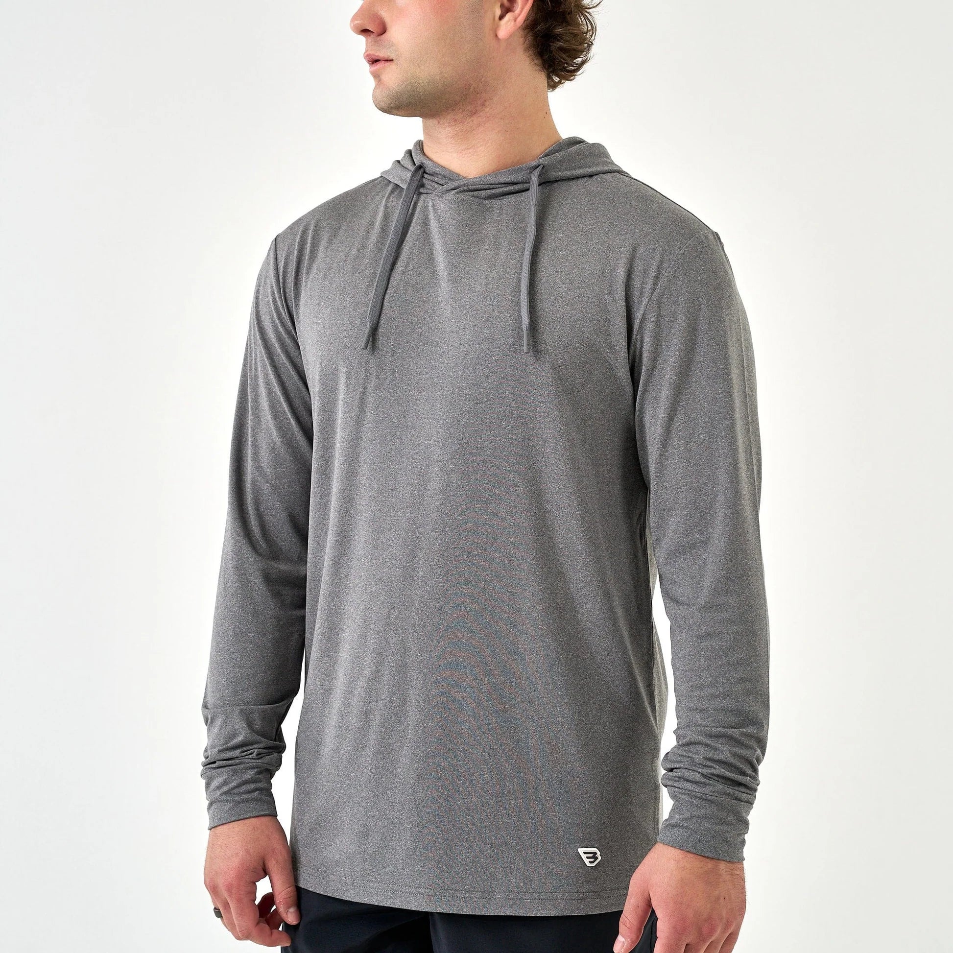 BURLEBO Performance Hoodie - Dark Heather Grey
