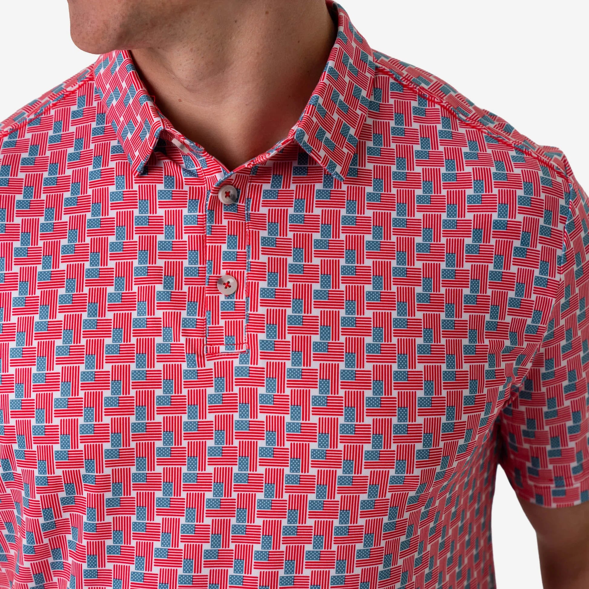 BURLEBO Performance Polo - American Flag