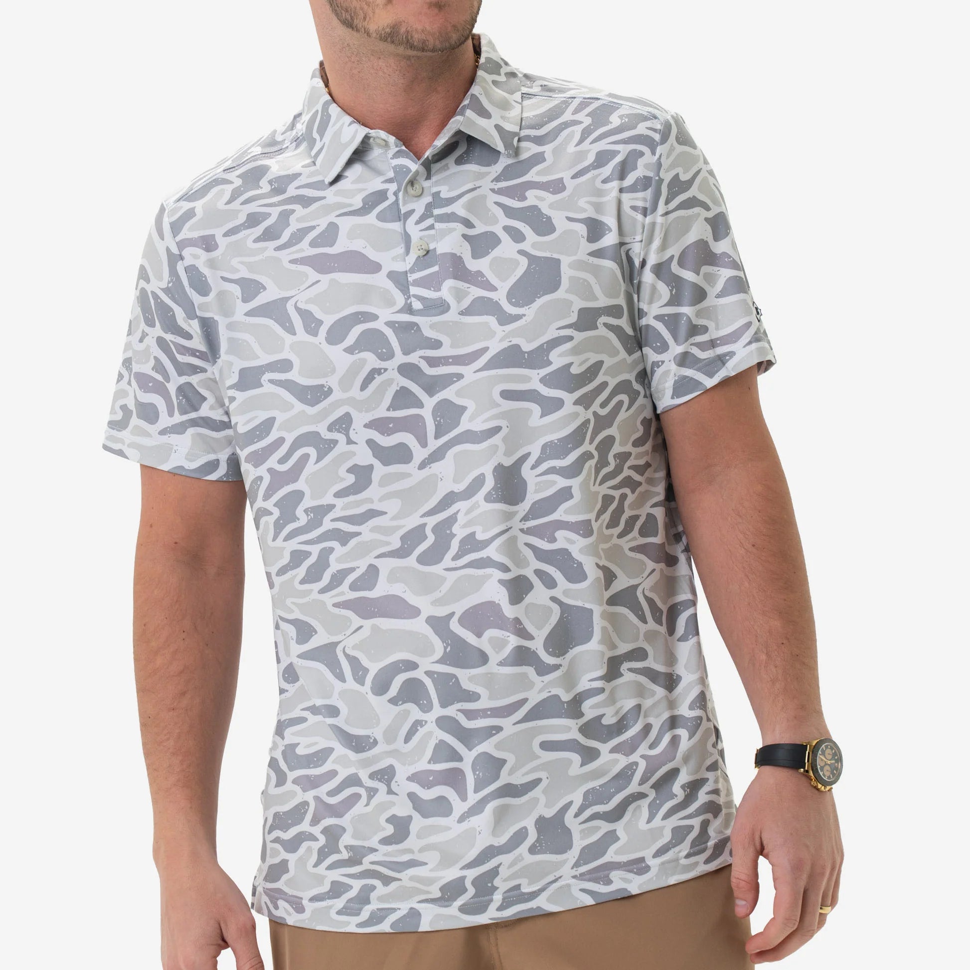 BURLEBO Performance Polo - White Camo