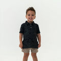 BURLEBO Youth Performance Polo - Black Camo